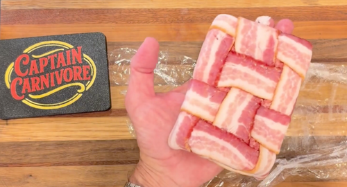 Captain Carnivore Bacon Burger Brick Press