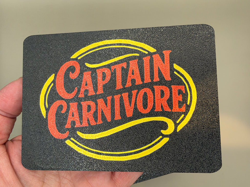 Captain Carnivore Bacon Burger Brick Press