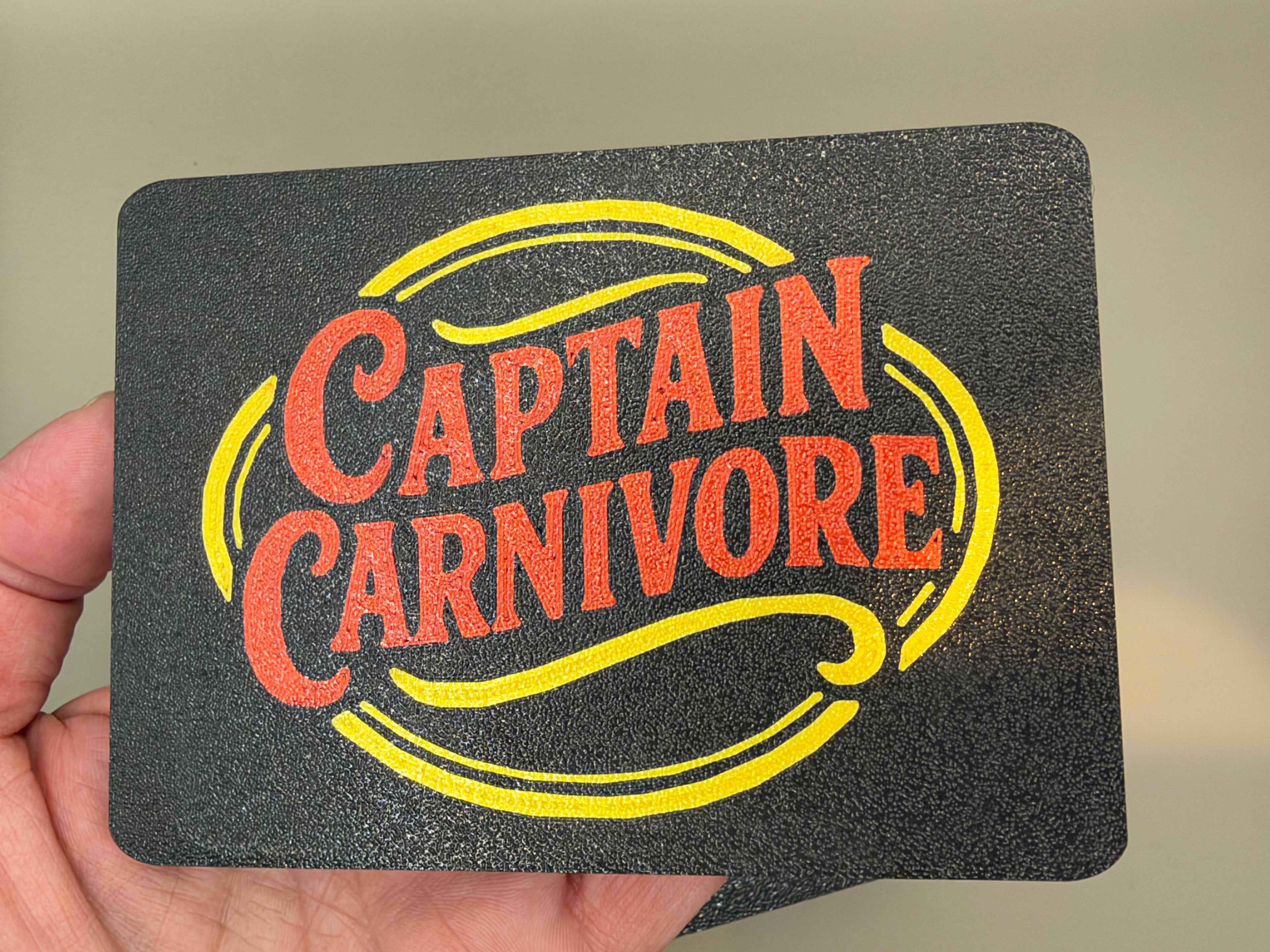 Captain Carnivore Bacon Burger Brick Press